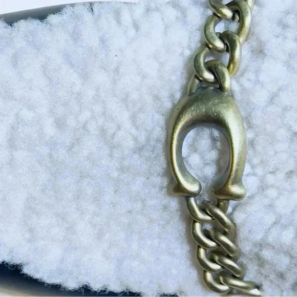 Coach Women’s Black Leather Short Hair Shearling Loafers Sz 7.5 Like New No Box - Picture 12 of 12